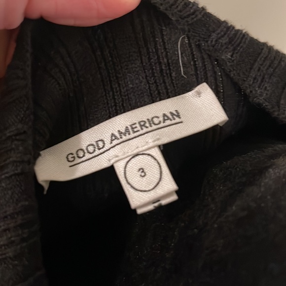 Good American Black Sweater Size 3 - Picture 3 of 3